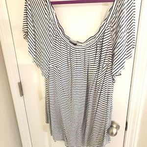 Black and white blouse